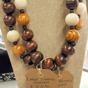 Large Wooden Bead Necklace